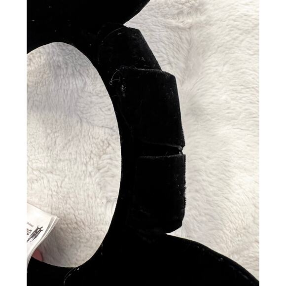 New Disney Parks MINNIE MOUSE EARS Silver Black Polka Dot Sequin Swap Your Bow - Picture 8 of 8